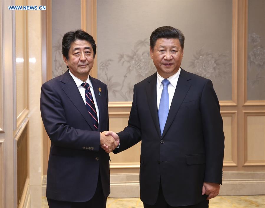 (G20 SUMMIT)CHINA-HANGZHOU-G20-XI JINPING-JAPANESE PM-MEETING (CN)