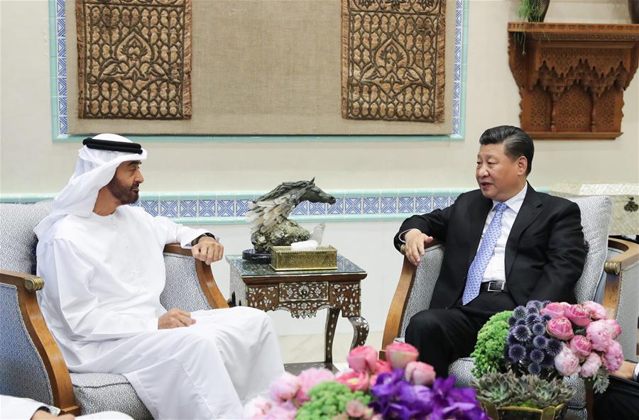UAE-CHINA-XI JINPING-CROWN PRINCE OF ABU DHABI-MEETING