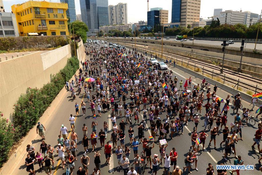 ISRAEL-TEL AVIV-PROTEST-LGBT