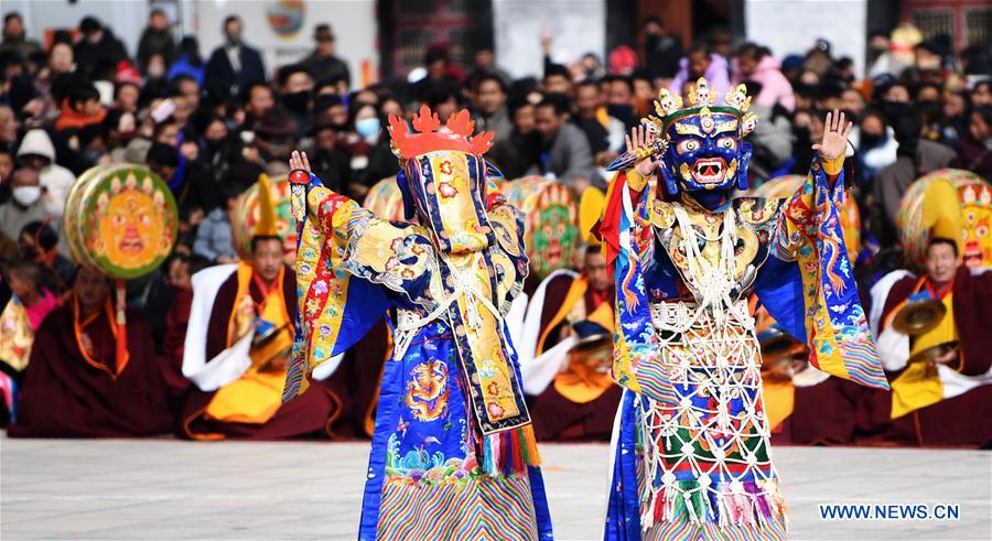 CHINA-GANSU-XIAHE-LABRANG MONASTERY-EXORCISM DANCE (CN)