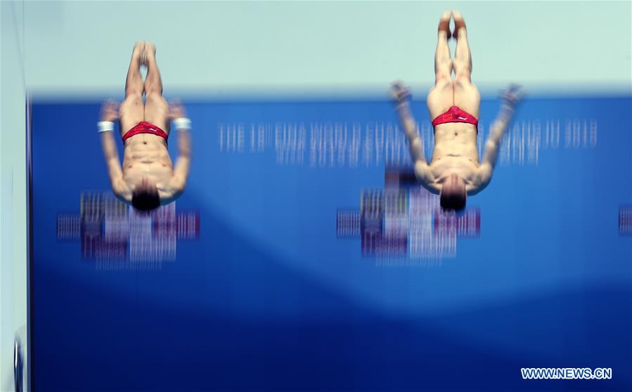 (SP)SOUTH KOREA-GWANGJU-FINA WORLD CHAMPIONSHIPS-DIVING-MEN'S 3M SPRINGBOARD SYNCHRONISED