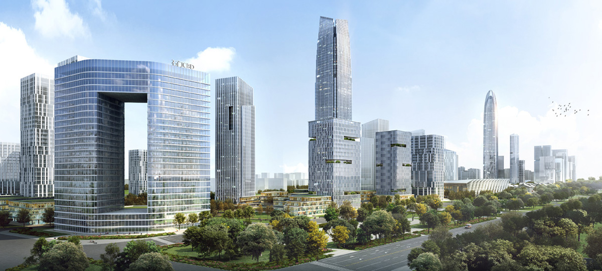 中央商務(wù)區(qū)金融商務(wù)北區(qū)將以5A甲級(jí)寫字樓聚集為群，南區(qū)將建設(shè)多功能為一體的綜合城市化辦公區(qū)域