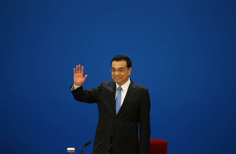 3月15日，國務(wù)院總理李克強在北京人民大會堂與中外記者見面，并回答記者提問。新華社記者 陳建力 攝