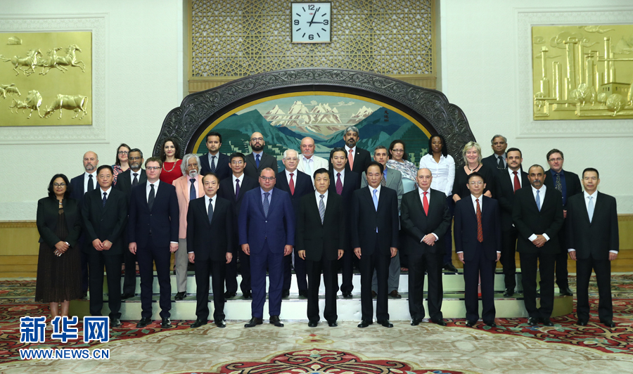 6月7日，中共中央政治局常委、中央書記處書記劉云山在北京會見金磚國家媒體高端論壇的媒體代表。新華社記者 謝環(huán)馳 攝