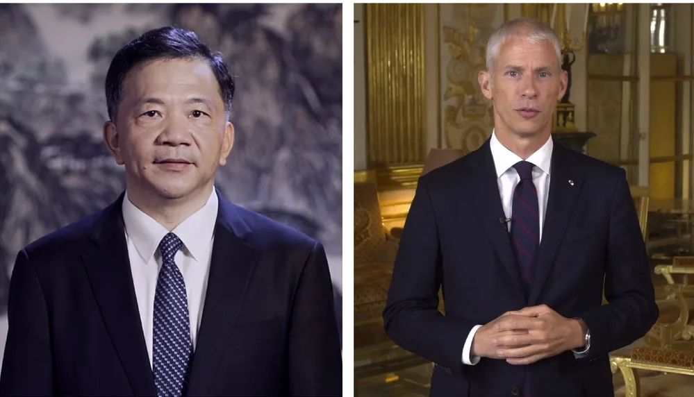 中宣部副部長(zhǎng)，中央廣播電視總臺(tái)臺(tái)長(zhǎng)、  總編輯慎海雄與法國(guó)文化部部長(zhǎng)弗蘭克&middot;里斯特  共同宣布項(xiàng)目啟動(dòng)