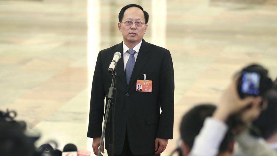 國(guó)家體育總局局長(zhǎng)茍仲文接受采訪(fǎng)