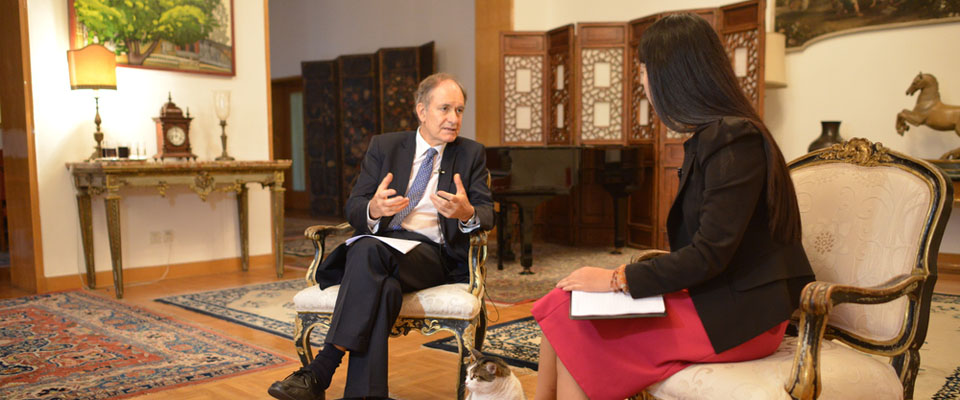 意大利駐華大使：期待中意合作更深入、更全面