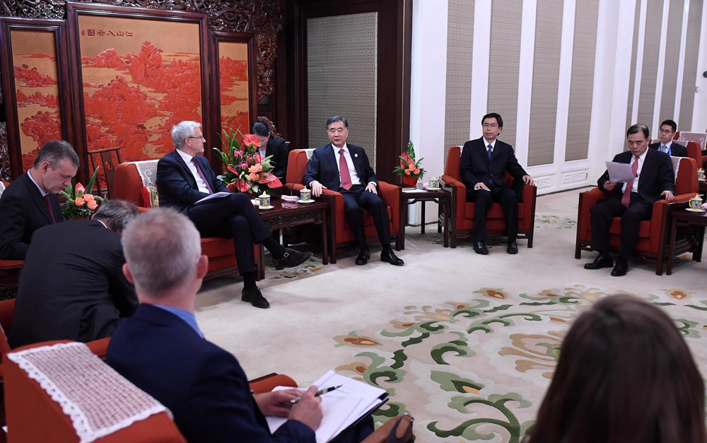 汪洋會見比利時(shí)副首相