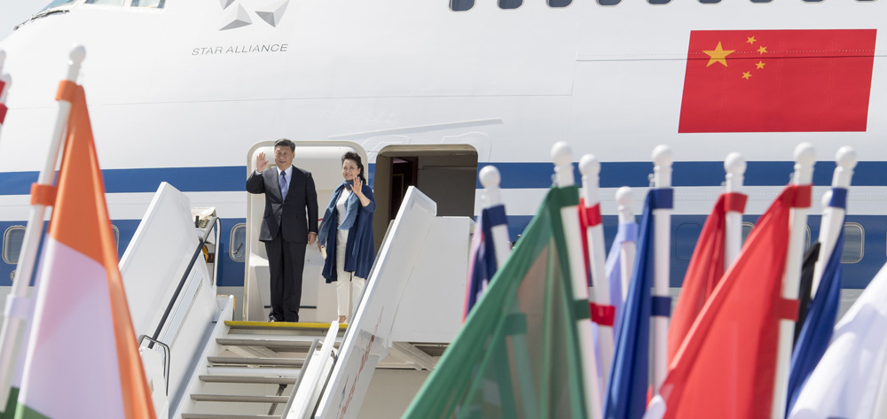 習近平抵達德國漢堡出席二十國集團領(lǐng)導人第十二次峰會