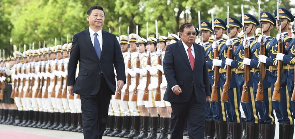 資料圖：習(xí)近平同老撾人民革命黨中央總書記、國家主席本揚(yáng)舉行會(huì)談