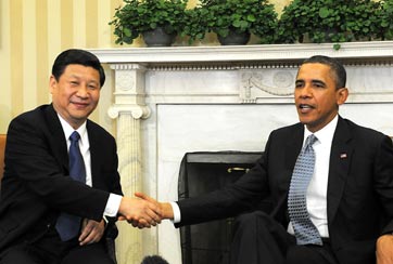 習近平2012年會見美國總統(tǒng)奧巴馬